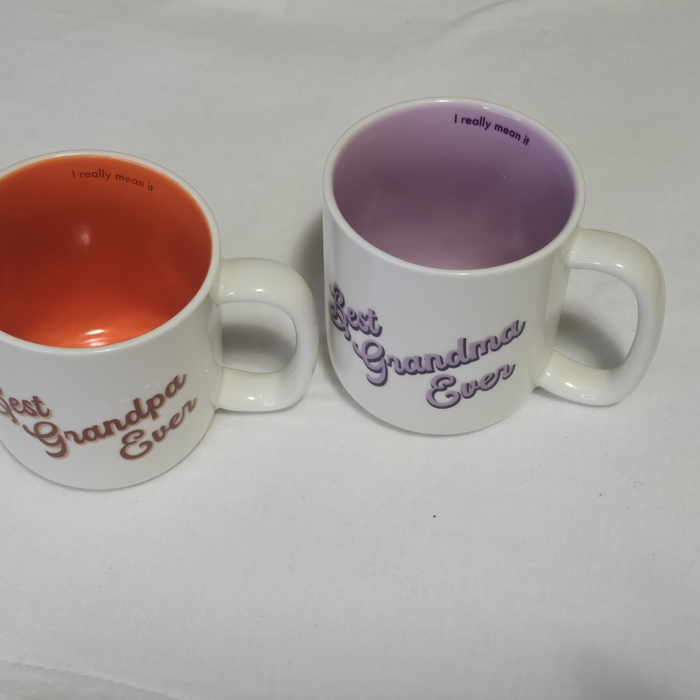 Indigo Best Grandpa & Grandma mug set
